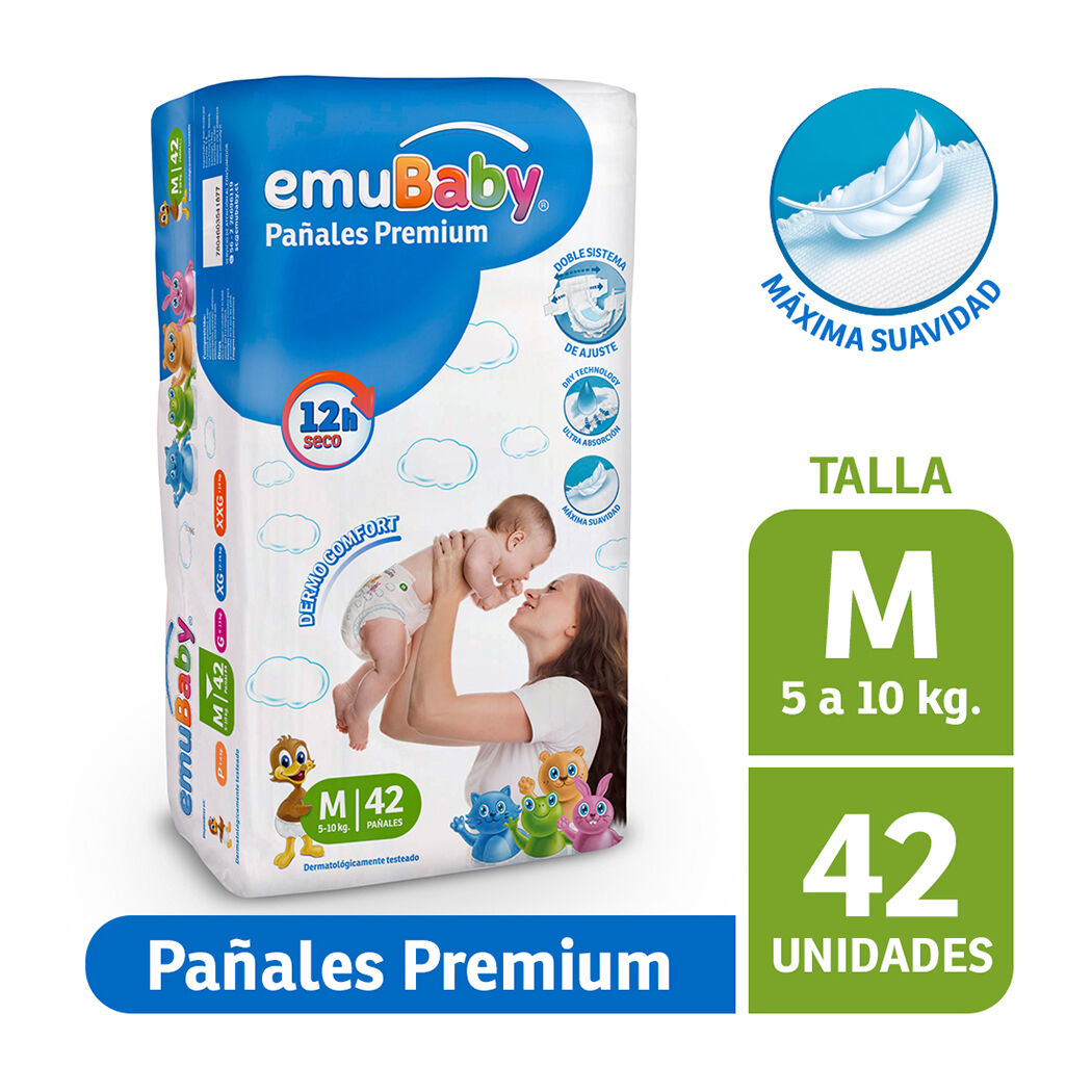 EMUBABY PAÑAL PREMIUM M X 42 UND