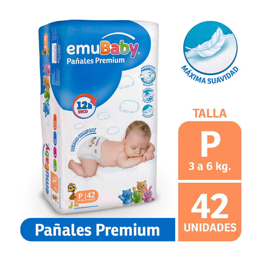 EMUBABY PAÑAL PREMIUM P X 42 UND