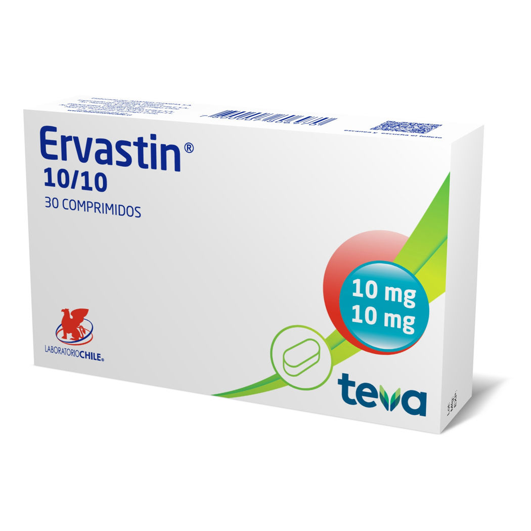 ERVASTIN COM 10/10 MG X 30