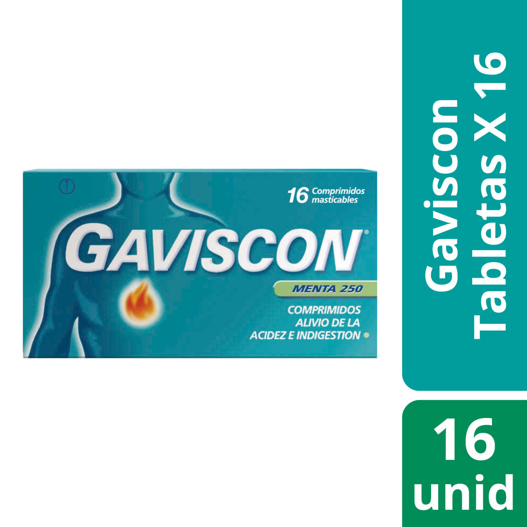 GAVISCON MENTA  X 16 COMPRIMIDOS