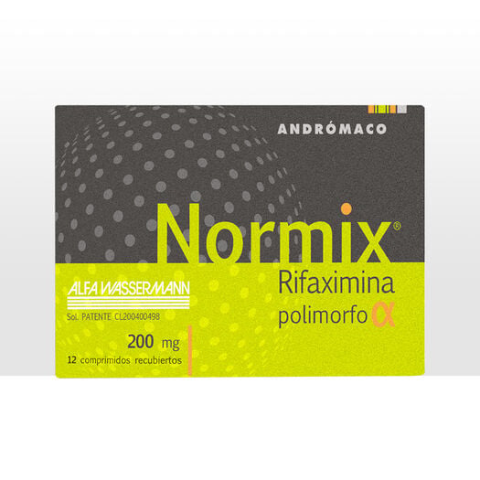 NORMIX 200 MG X 12 COMPRIMIDOS RECUBIERTOS