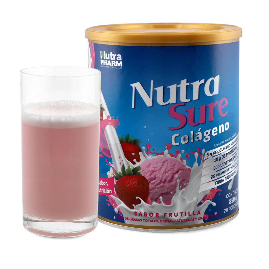NUTRASURE COLAGENO SABOR FRUTILLA X 850 GR NUTRAPHARM