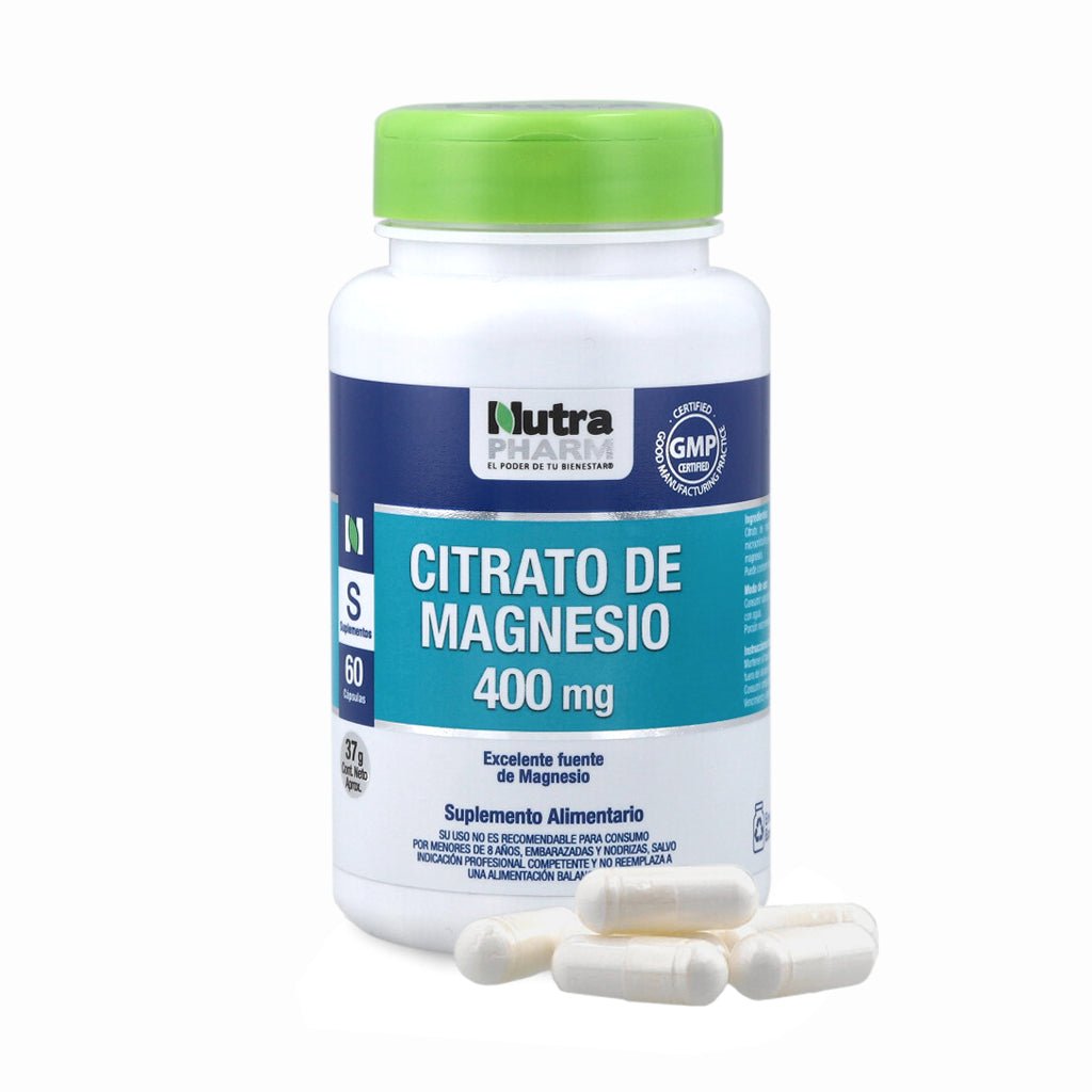 CITRATO DE MAGNESIO CAP 400 MG X 60 NUTRA PHARM