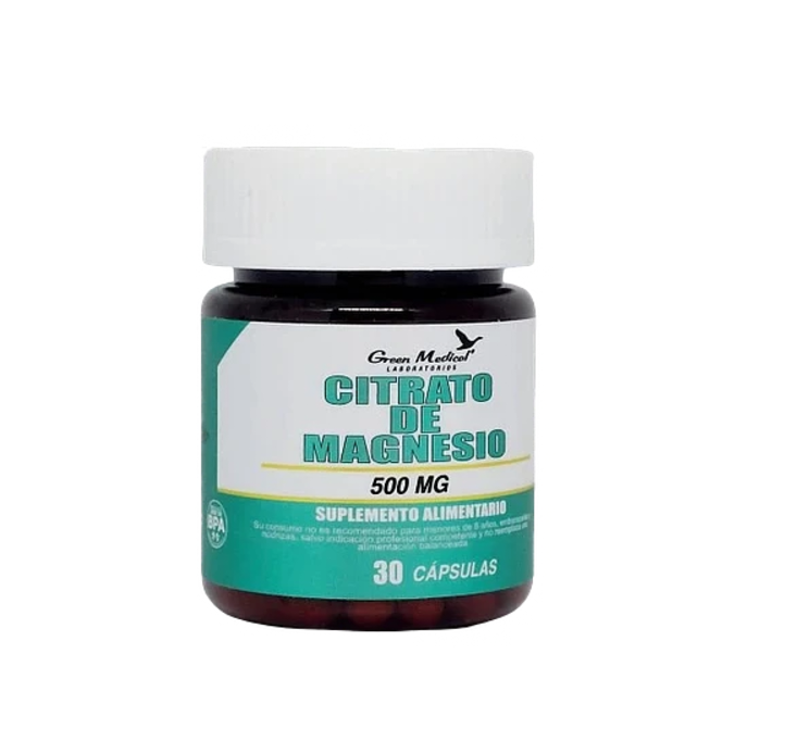 CITRATO DE MAGNESIO CAP 500 MG X 30 GREEN MED