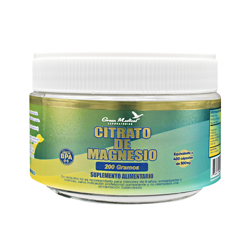 CITRATO DE MAGNESIO POLVO X 200 GR GREEN MED