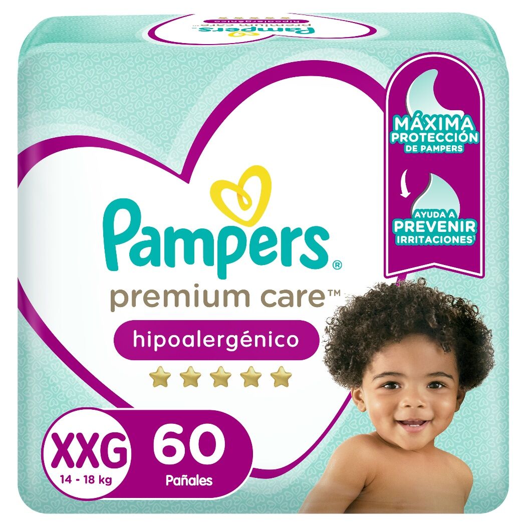 PAMPERS BEBE PREMIUM CARE XXG X 60 UND