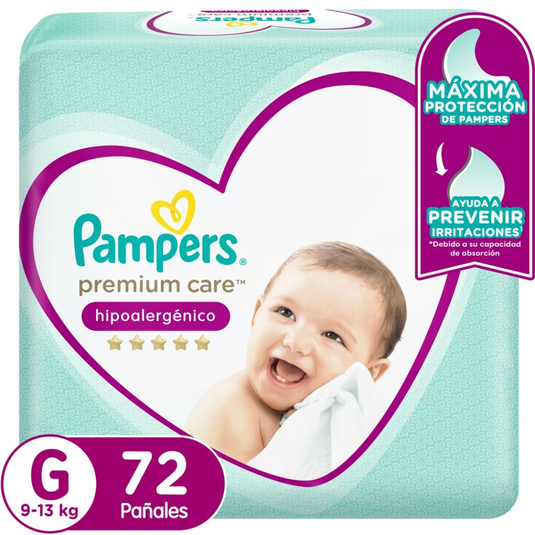 PAMPERS PREMIUM CARE G X 72 UND