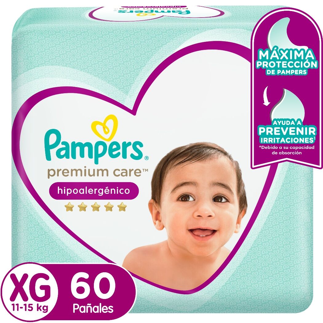PAMPERS PREMIUM CARE XG X 60 UND