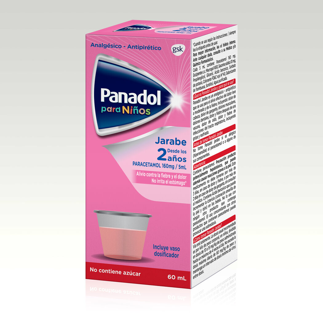 PANADOL PED 160 MG X 60 ML JARABE