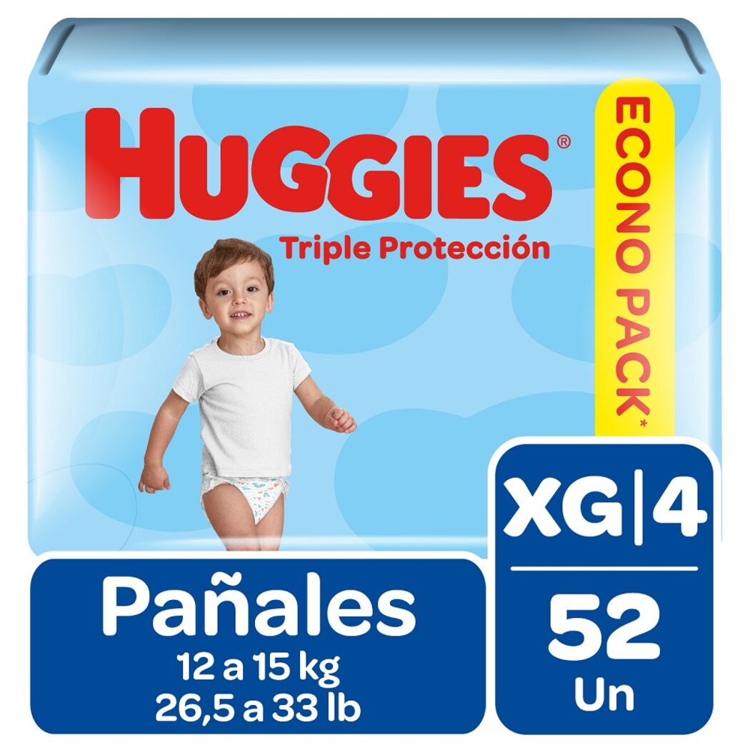 HUGGIES TRIPLE PROTECCION XG X 52 UND