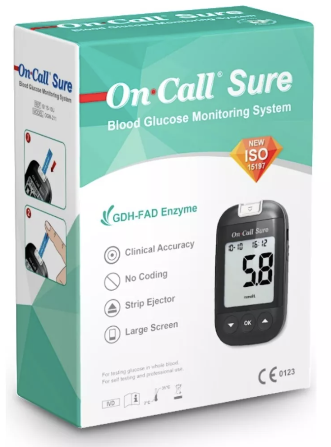 GLUCOMETRO KIT GLICEMIA ON CALL SURE (DM)