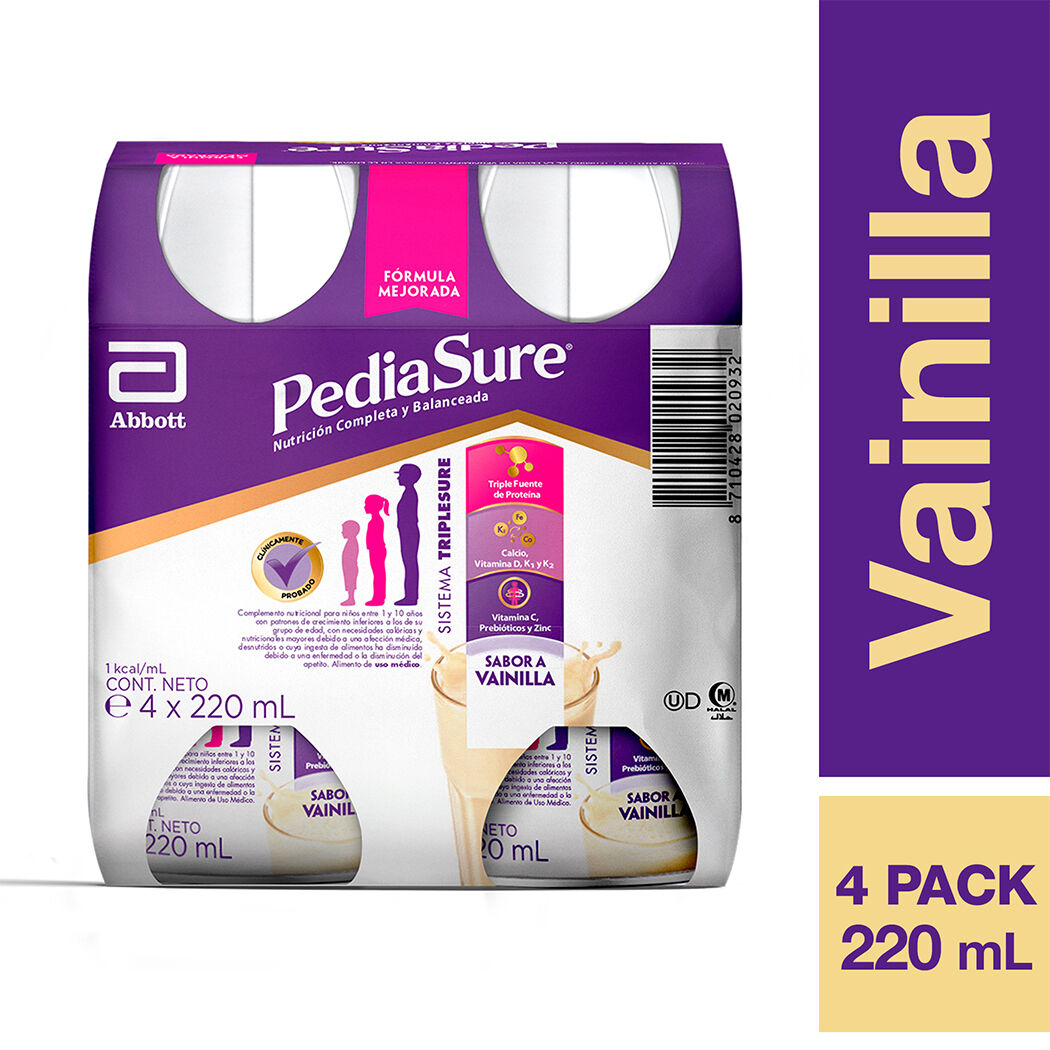 PEDIASURE VAINILLA X 220 ML X 4