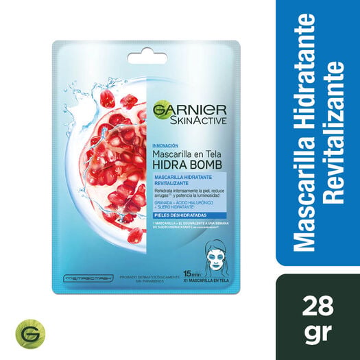 GARNIER MASCARILLA HIDRATANTE EN TELA REVITALIZANTE GRANADA