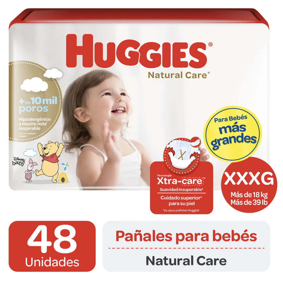 HUGGIES NATCARE XXXG X 48 UND