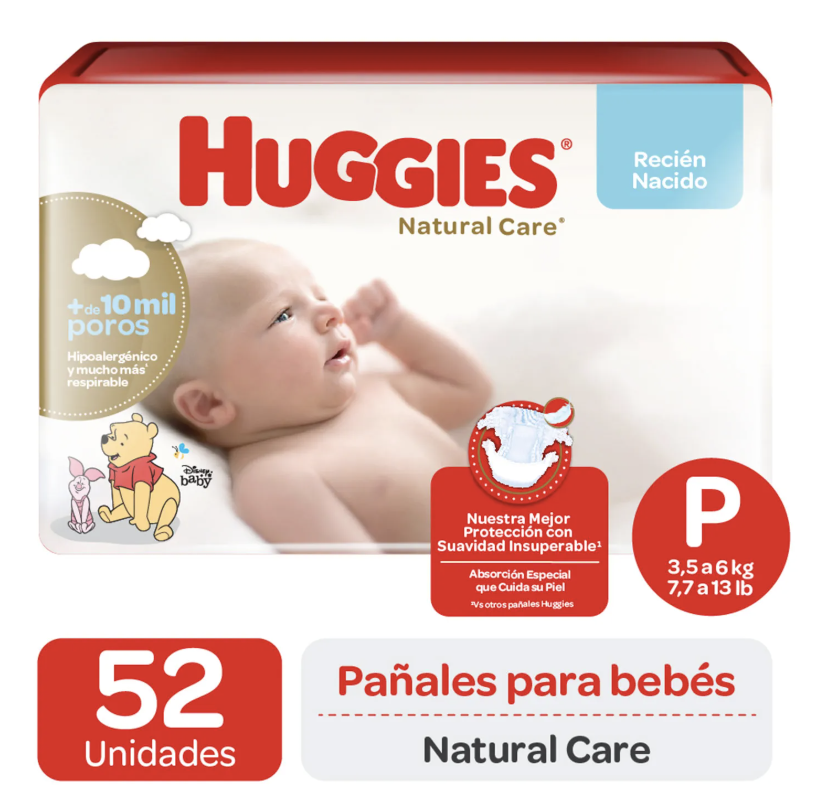 HUGGIES NATURAL CARE P X 52 UND