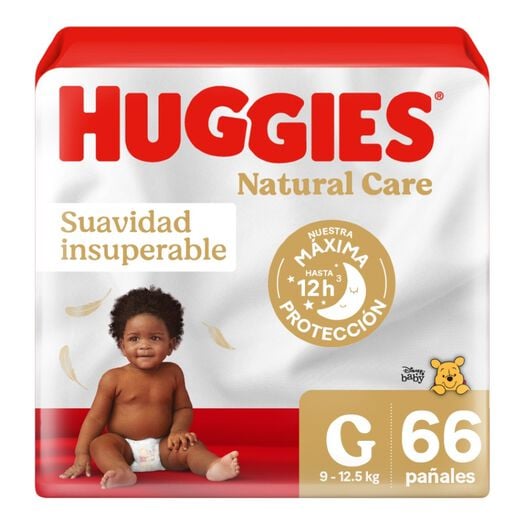 HUGGIES PAÑAL BEBE NATURAL CARE G X 66 UND