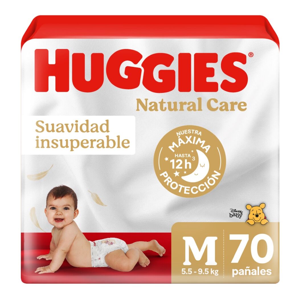 HUGGIES PAÑAL NATURAL CARE M X 70 UND