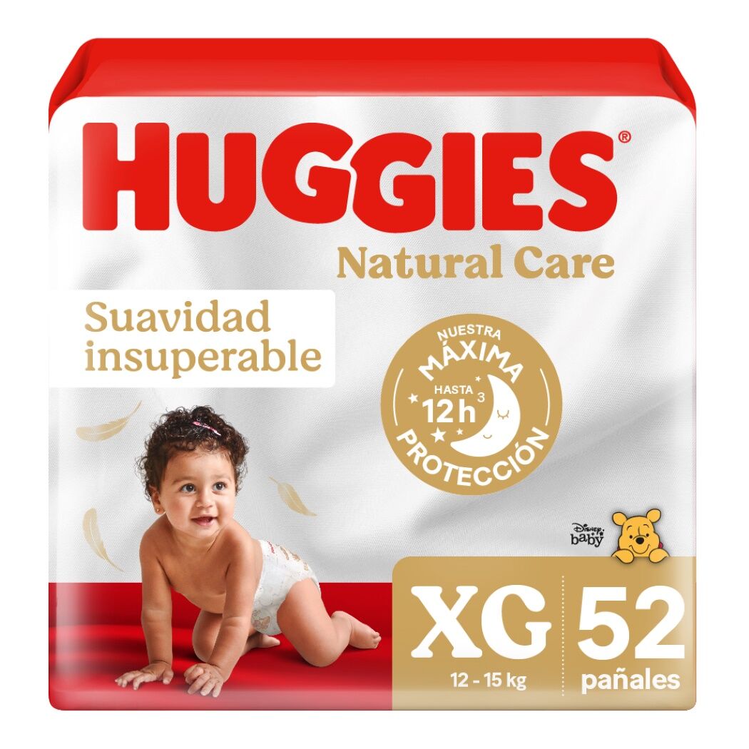 HUGGIES PAÑAL NATURAL CARE XG X 52 UND