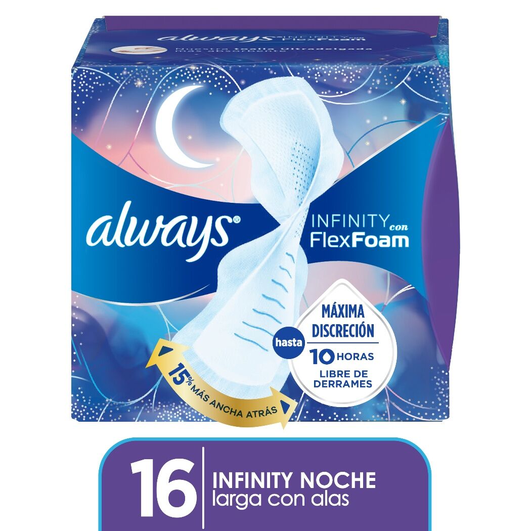 ALWAYS TOALLA INFINITY FLEX FOAM ULTRA ABSORBENTE X 16 UND