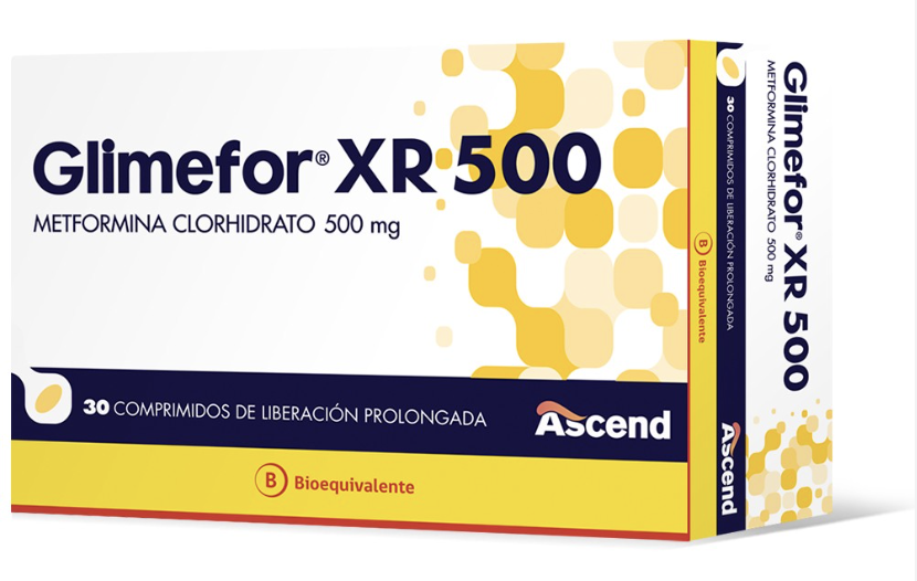 GLIMEFOR XR  500 MG X 30 COMPRIMIDOS