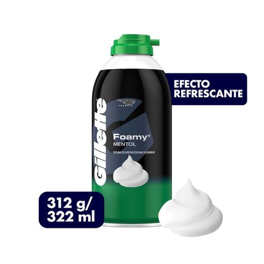 GILLETTE ESPUMA AFEITAR FOAMY MENTOL X 312 ML
