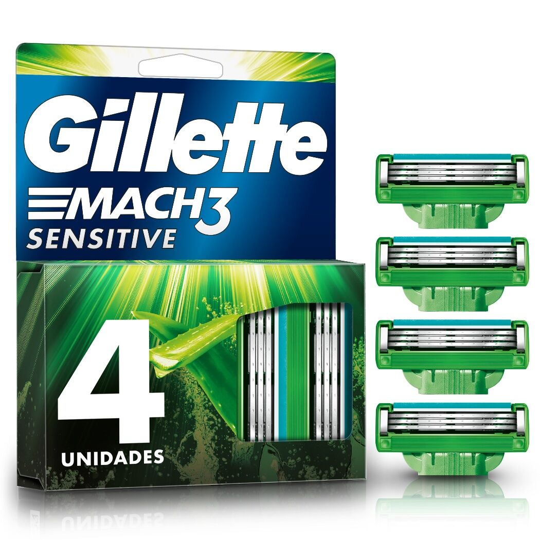 GILLETTE MACH3 REPUESTO SENSITIVE X 4 UND