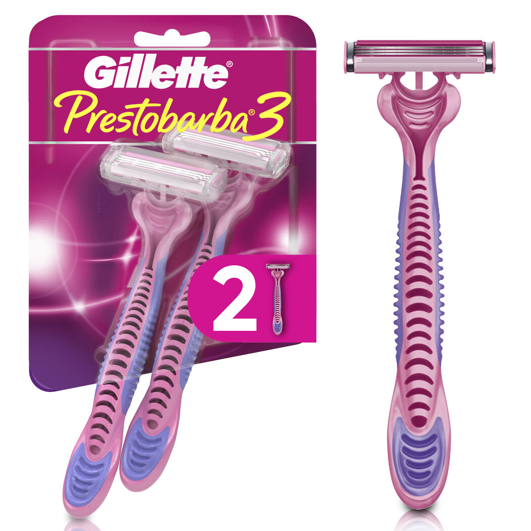 GILLETTE PRESTOBARBA3 MAQUINA 3H MUJER X 2 UND
