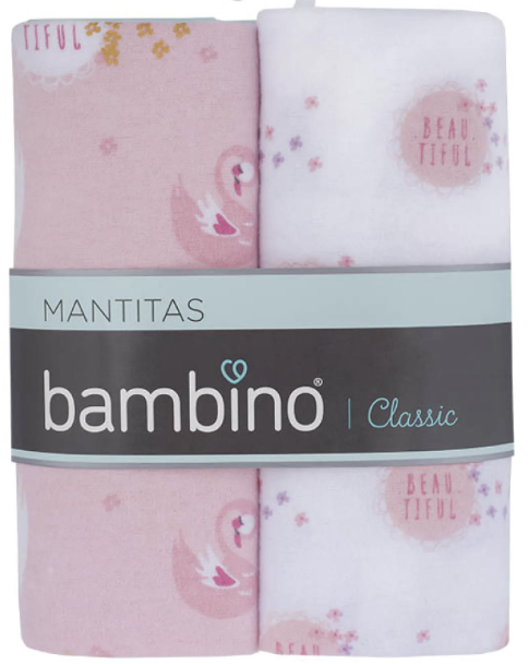 BAMBINO MANTITA ROSADA X 2 UND
