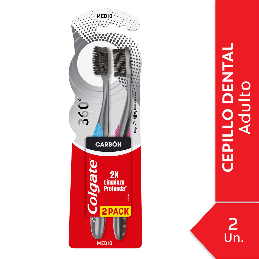 COLGATE CEPILLO 360 BLACK 2X1