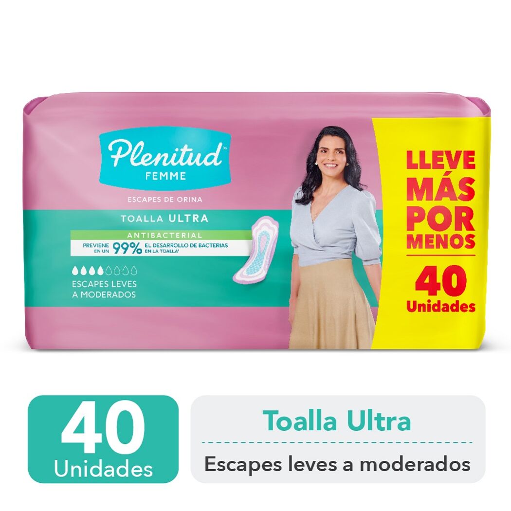 PLENITUD TOALLA ULTRA FEMME X 40 UND