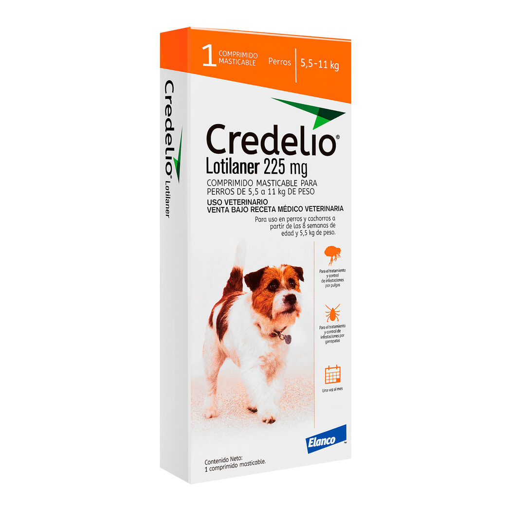 CREDELIO CON MAST PERRO 225 MG 5.5 A 11 KG X 1